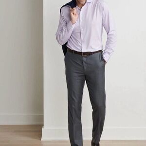 Peter Millar Wool Twill Grey Dress Pants Harker Slacks Business Office Men’s 36R